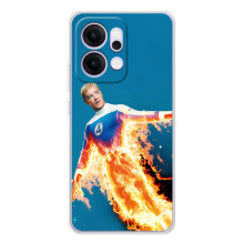 Чохол з принтом Фантастична четвірка для OPPO Reno14 Pro – Людина-факел