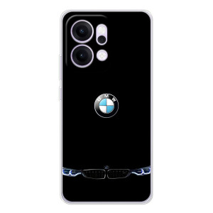 Силіконовий бампер з картинкою машини на OPPO Reno14 Pro (Чорний BMW)