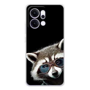 Силіконовий Чохол з Энотами  на OPPO Reno14 Pro – Стильний Єнот