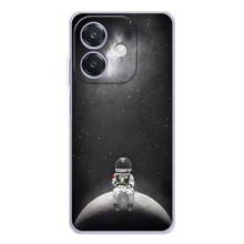 Силиконовый Чехол с принтом "Космонавты" на OPPO Reno14 Pro (Космонавт романтик)
