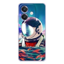 Силиконовый Чехол с принтом "Космонавты" на OPPO Reno14 Pro