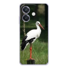 Силиконовый чехол с птичкой на OPPO Reno14 Pro (Лелека)