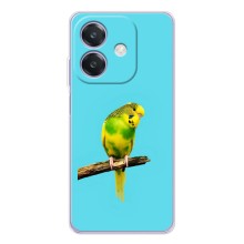 Силиконовый чехол с птичкой на OPPO Reno14 Pro (Попугайчик)