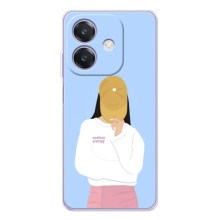 Силиконовый Чехол на OPPO Reno14 Pro с картинкой Стильных Девушек – Желтая кепка