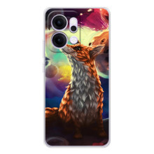 Чохли з картинкою Лисичка для OPPO Reno14 (VPrint) (Лисичка в космосі)