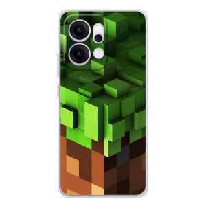 Чехол Майнкрафт на OPPO Reno14 (AlphaPrint) Minecraft