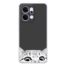 Чехол на Рено 14 с Котами (VPrint) (Выглядывает кот)