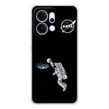 Силиконовый бампер с принтом "Наса" на OPPO Reno14 – Космонавт баскетболист