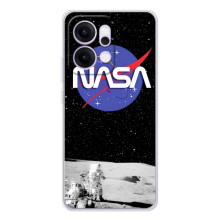 Силиконовый бампер с принтом "Наса" на OPPO Reno14 – Nasa на луне