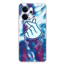 Чехол с принтом для OPPO Reno14 (AlphaPrint - Знак сердечка)