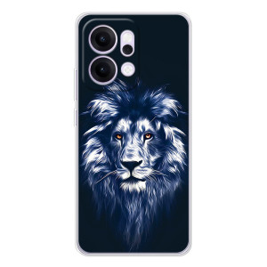 Чехол с картинкой на OPPO Reno14 – Лев - синий