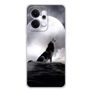 Чохол з Вовком на OPPO Reno14 – Вовк і місяць