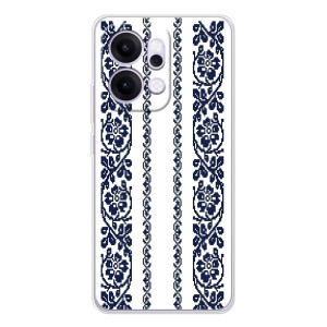 Силиконовый Чехол на OPPO Reno14 с картинкой Вышиванки – Синяя вышиванка