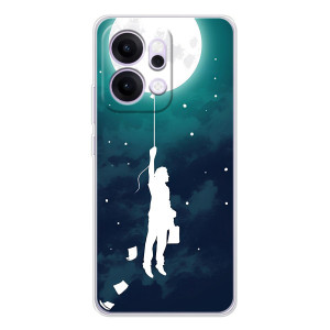 Чехол (ТПУ) с планетами на OPPO Reno14 – To The moon