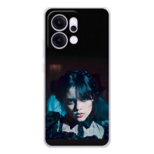 Чехлы Венсдей на OPPO Reno14 Уэнсдей (AlphaPrint) (взгляд Уэнздей)