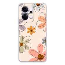 Чохол з квітковим принтом на Рено 14 (Кольорові квіти)