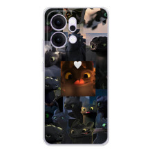 Чехол как приручить дракона на OPPO Reno14 – Дракон коллаж