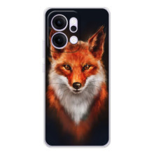 Чехол с принтом лисички на  – Лиса на черном