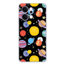 Космічні Чохли для Рено 14 (VPrint) (Намальовані планети)