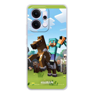 Чохли для OPPO Reno14 (Персонажі МайнКрафт) (На коні)