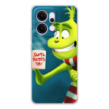 Рождественские Чехлы для OPPO Reno14 (VPrint) (Зеленый Гринч)