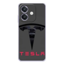 Силіконовий бампер з картинкою машини на OPPO Reno14 (Logo TESLA)