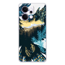 Силиконовый чехол с птичкой на OPPO Reno14 – Яркий Орел