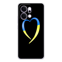 Силиконовый Чехол на OPPO Reno14 (Я-Украина) (Украинское сердце)