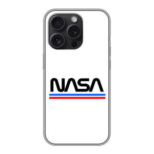 Силиконовый бампер с принтом "Наса" на OPPO Reno15 Pro – NASA на белом фоне