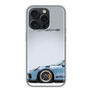 Чехол с авто Порше для OPPO Reno15 Pro – Голубой Порше