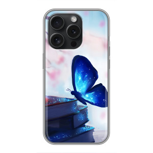 Силиконовый бампер с картинкой животных для OPPO Reno15 Pro (Бабочка синяя)