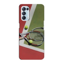 Чехлы с принтом Спортивная тематика для Oppo Reno5 4G – Ракетки теннис