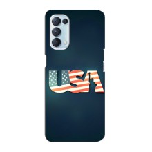 Чехол Флаг USA для Oppo Reno5 4G (USA)