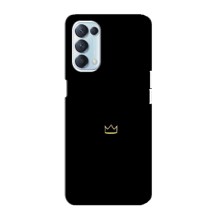 Чохол (Корона на чорному фоні) для Оппо Рено 5 4G (Міні корона)