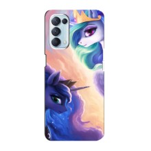 Чохол для Оппо Рено 5 4G - (Єдинорожки - Новинки) (AlphaPrint) (Єдинорожки)
