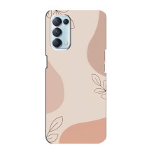 Чохол квітковий дизайн для Oppo Reno5 4G – Кориневий фон