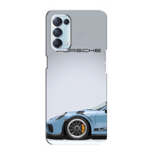 Чехол с авто Порше для Oppo Reno5 4G – Голубой Порше