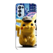 Чехол с Пикачу на Oppo Reno5 4G (Пикачу в городе)
