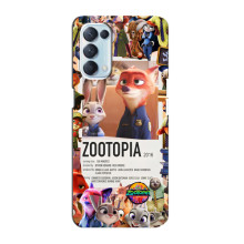 Чехол Зоотрополіс на Oppo Reno5 4G – Коллаж Зоо