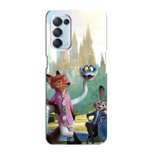 Чехол Зоотрополіс на Oppo Reno5 4G – Ник Джуди и змея
