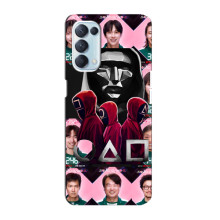 Чехол Гра в кальмара для Oppo Reno5 4G – Персонажи игры кальмара