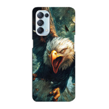 Чехол с картинкой «Хищники» для Oppo Reno5 4G (Орёл)