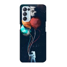 Космические Чехлы для Оппо Рено 5 4G (VPrint) (Планеты шарики)
