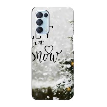 Новорічні, Святкові Чохли для Oppo Reno5 4G - 2024 год – Let it snow