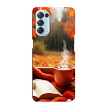 Чохол з унікальним дизайном 'Осінь з кавою' для Oppo Reno5 4G – Кава і дощ