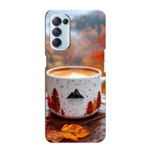 Чохол з унікальним дизайном 'Осінь з кавою' для Oppo Reno5 4G – Кава на природі