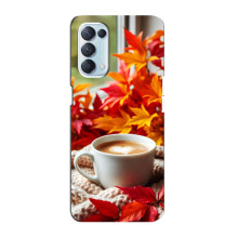 Чехол с уникальным дизайном «Осень с кофе» для Oppo Reno5 4G