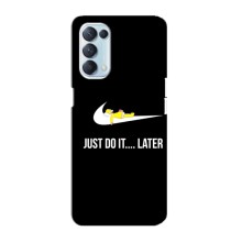 Силиконовый Чехол на Oppo Reno5 4G с картинкой Nike – Later