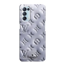 Текстурний Чохол Louis Vuitton для Оппо Рено 5 4G (Білий ЛВ)