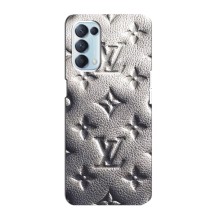 Текстурный Чехол Louis Vuitton для Оппо Рено 5 4G (Бежевый ЛВ)